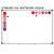 Pink and Purple visual signal voice level whiteboard clings shown to scale on a 4x6 foot whiteboard mockup