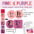 Pink and Purple visual signal voice level whiteboard clings