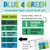Blue and Green minimalist text voice level whiteboard clings