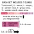 Pink and Purple minimalist voice level set: header, levels 0 to 4 on 2.5 by 8 inch clings, and a movable arrow