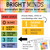 Bright Minds minimalist text voice level whiteboard clings