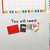 Reimagines Ready You Will Need school supply whiteboard clings on a classroom whiteboard