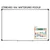Reimagines Ready whiteboard calendar cling shown to scale on a 4x6 classroom whiteboard