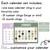 Spanish Spanish whiteboard calendar set with calendar cling, 31 number clings, and 12 month clings