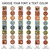 Earth Tones hand signal clings shown in different fonts, text colors, and hand styles