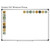 Modern Terrazzo classroom hand signal whiteboard clings shown to scale on a 4x6 foot whiteboard mockup