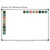 Tropical Botanical classroom hand signal whiteboard clings shown to scale on a 4x6 foot whiteboard mockup