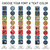 Varsity Stripes hand signal clings shown in different fonts, text colors, and hand styles