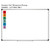 Rainbow CHAMPS letter clings alone on a 4x6 classroom whiteboard