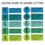 Blue and Green RACES letters and instruction clings in round and square letter styles