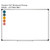 Retro Brights RACES letter clings alone on a 4x6 classroom whiteboard