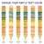 Retro Brights Writing Process pencils in sample fonts with black, white, or color text
