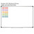 Pastel CUBES math strategy clings shown to scale on a 4x6 foot whiteboard mockup