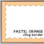 pastel orange whiteboard cling borders
