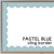 Pastel Blue style Pastel scalloped whiteboard cling border framing a whiteboard