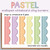 pastel whiteboard cling borders