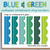 blue and green whiteboard cling borders