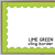 Lime Green style Blue and Green scalloped whiteboard cling border framing a whiteboard