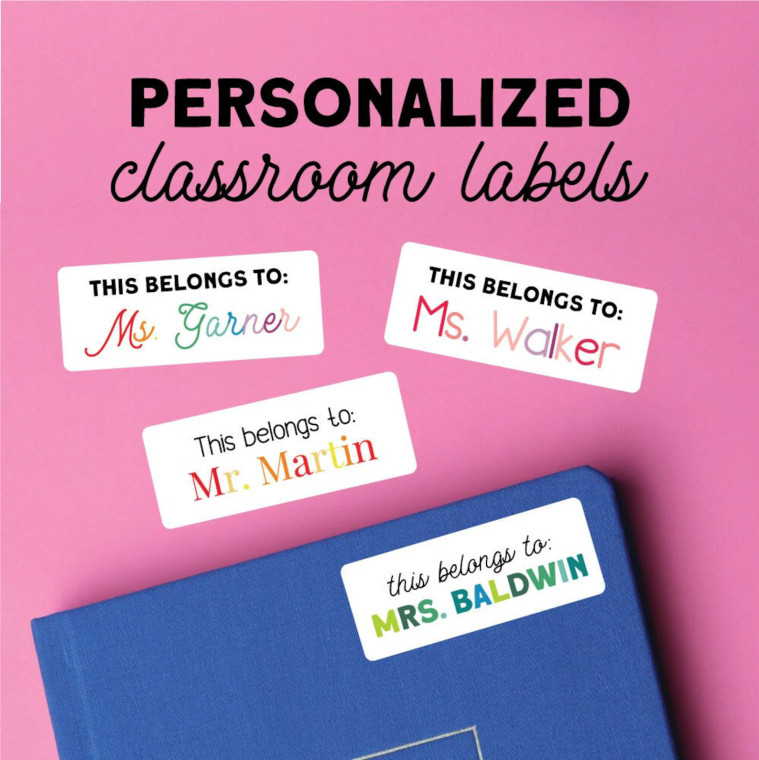 personalized classroom labels