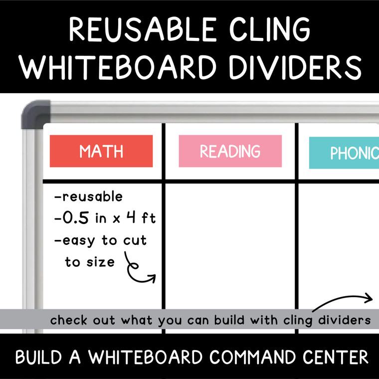 reusable whiteboard cling dividers