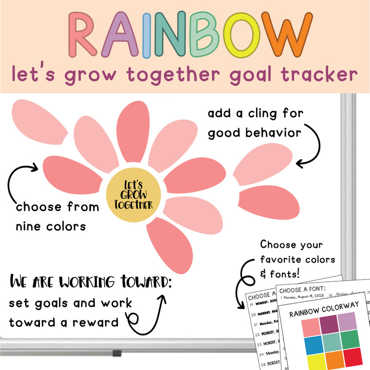 rainbow flower classroom reward system