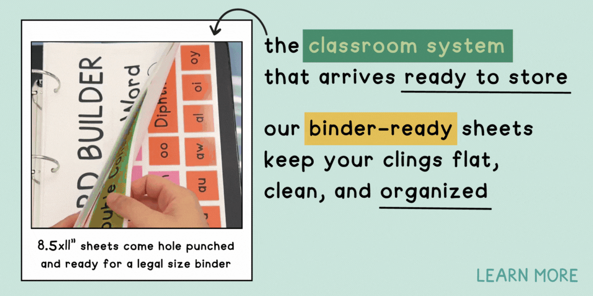 how to store classroom whiteboard clings