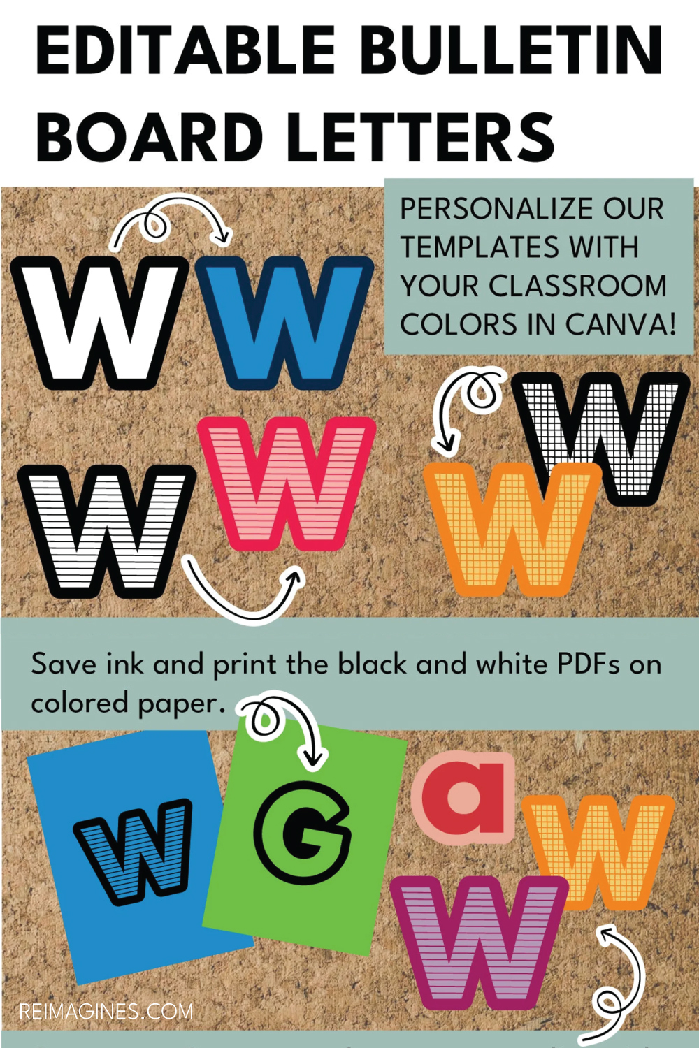 Customizable Bulletin Board Letters Canva Template Customizable Bulletin Board Letters Canva Template