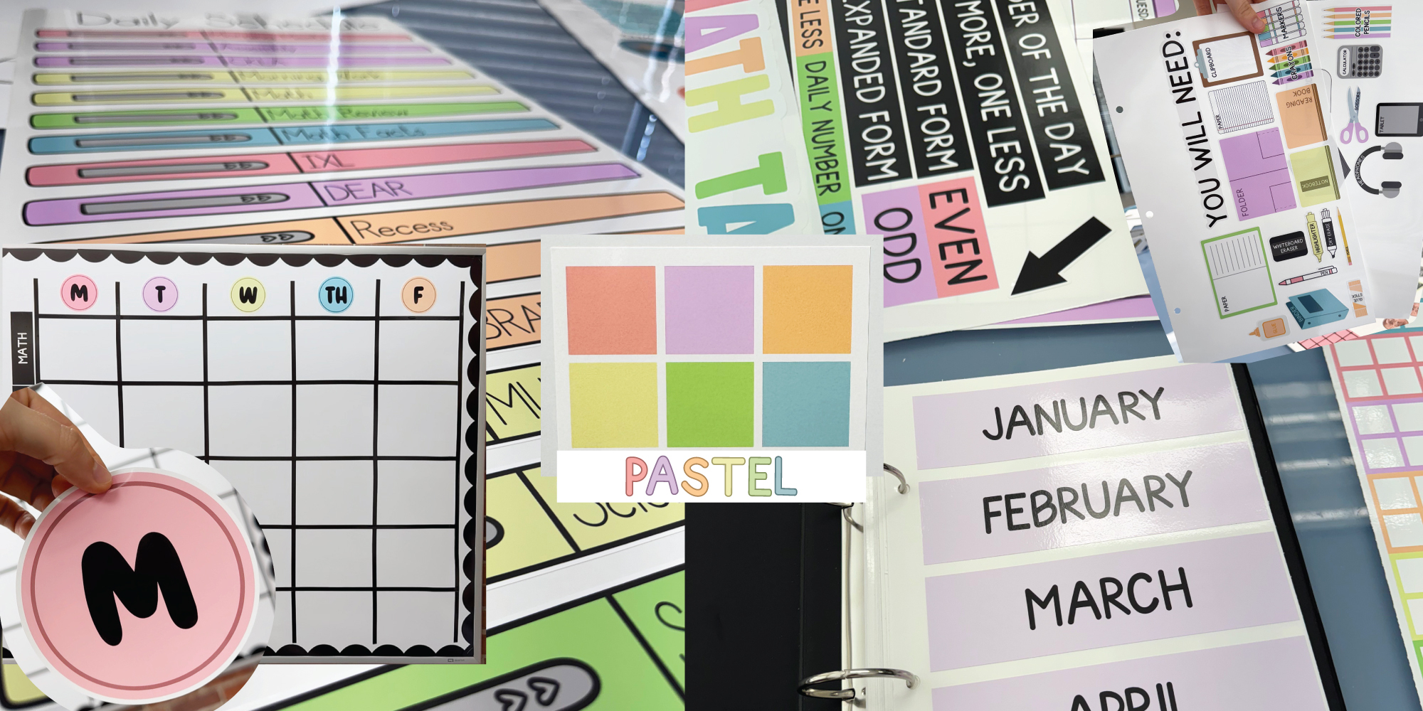 pastel classroom decor