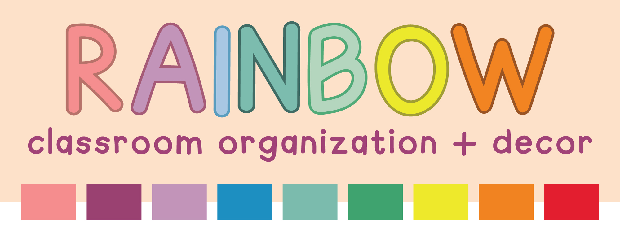 rainbow classroom decor