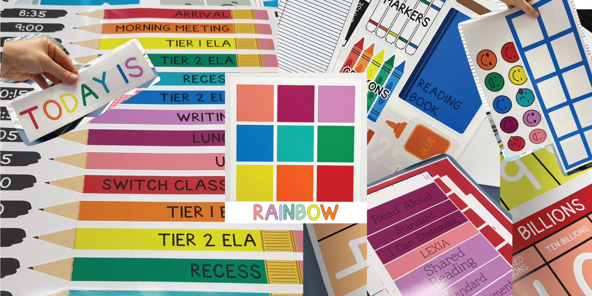 rainbow classroom decor