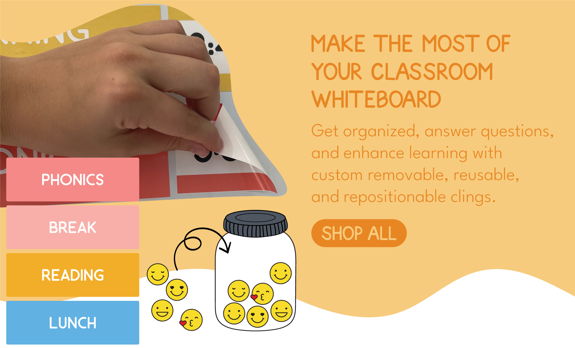 classroom whiteboard clings