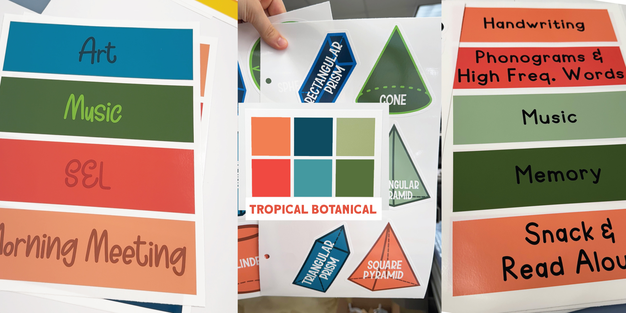 tropical botanical classroom decor