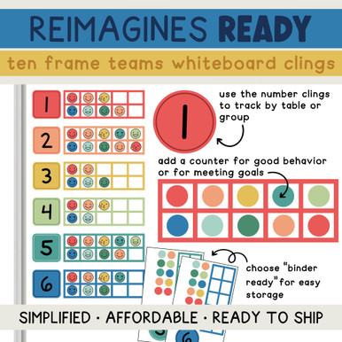 Ten Frame Teams whiteboard clings