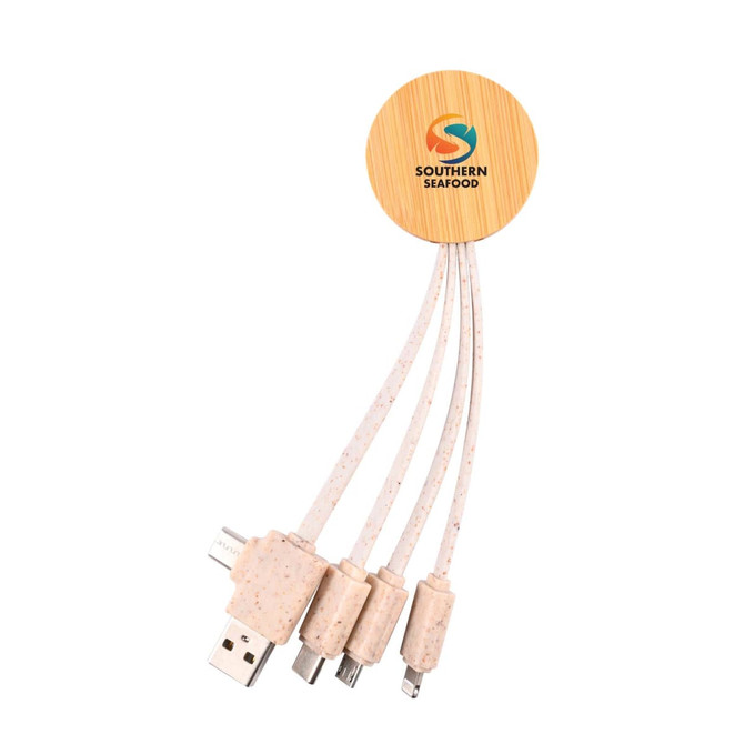 Sprite Round Bamboo Charging Cable