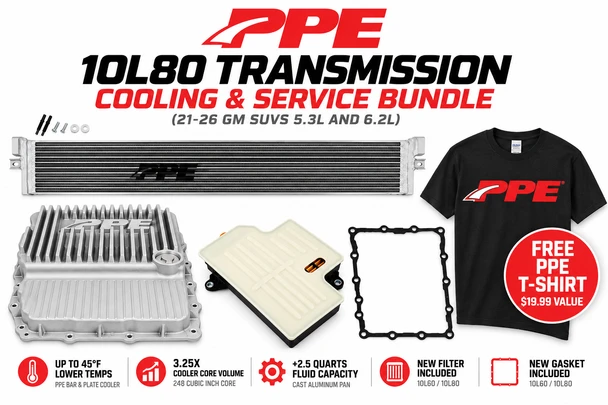 PPE 10LPPE 10L80 Transmission Cooling & Service Bundle | 2021-2026 Tahoe, Suburban, Yukon & Escalade 5.3L/6.2L