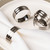Award-Winning CLOCHEL Napkin Rings Stainless Steel Serviette Buckles Set of 4 Adornment for Elegant Dining,Table Decorations, Banquet, Wedding, Casual, Engagement, Reception & Everyday CSKY-4