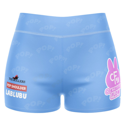 Lablubu Blue High Waisted Waisted Women's Training Shorts