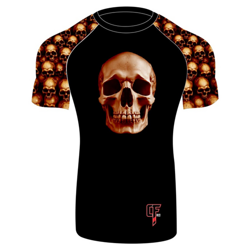 Skullz Short Sleeve Rashguard Brown