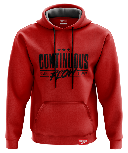 Continuous Flow BJJ Premium Hoodie Red/Black