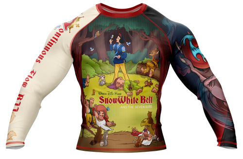 Snow White Belt & the 7 Subs Long Sleeve Rashguard