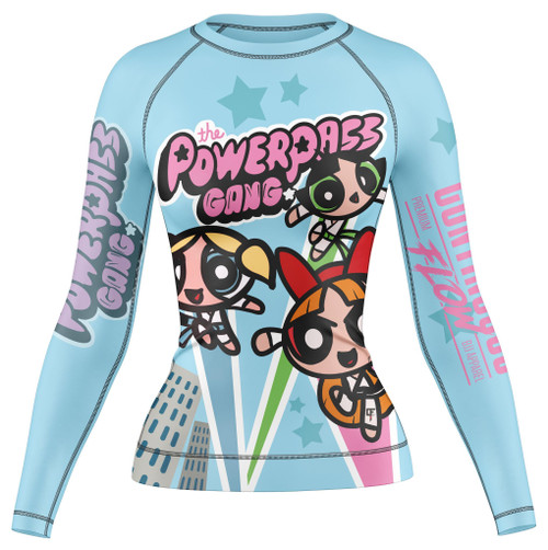 Powerpass Gang Long Sleeve Rashguard Baby Blue