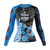 Roses Long Sleeve Rashguard (Blue)