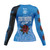 Roses Long Sleeve Rashguard (Blue)
