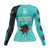 Roses Long Sleeve Rashguard (Teal)