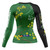 Wattle Flowers Long Sleeve Rashguard Green