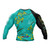 Wattle Flowers Long Sleeve Rashguard Teal