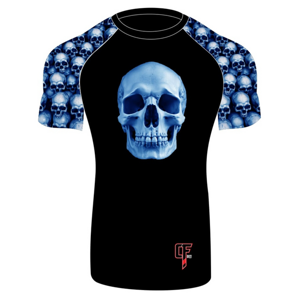Skullz Short Sleeve Rashguard Blue