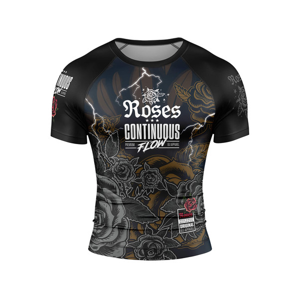 Roses Short Sleeve Rashguard (Black)