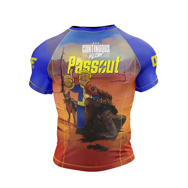 Step into the mats with the Passout No Gi Collection, a post-apocalyptic inspired range built for grapplers who love bold storytelling and premium performance. Designed to capture the unmistakable look of a classic vault uniform, this collection blends retro-futuristic style with hard-wearing no gi functionality for training, competition, and everyday wear.
