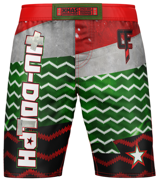 Hu-Dolph MMA Shorts (Red Green)